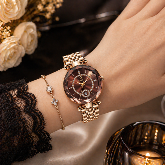 Gohuos Rose Gold Luxury Women’s Analog Quartz Watch